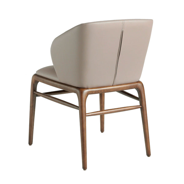 Chair in dark mink eco-leather