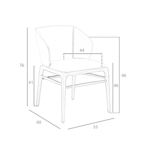 Chair in dark mink eco-leather
