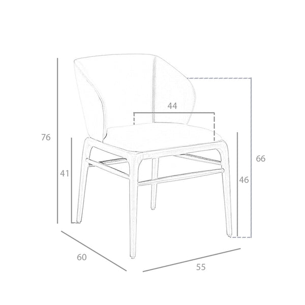 Chair in dark mink eco-leather