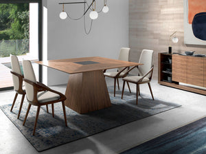 Chair in cream ecological leather