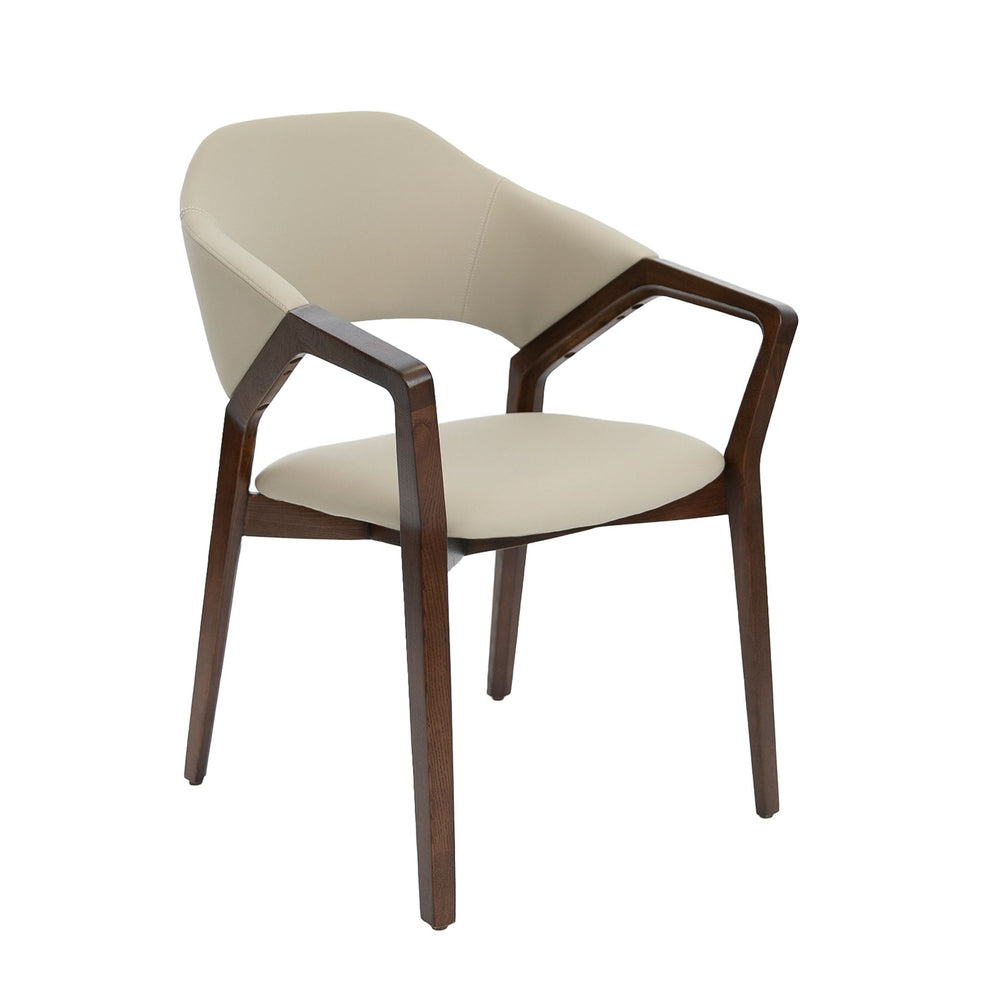 Chair in ecological mink leather