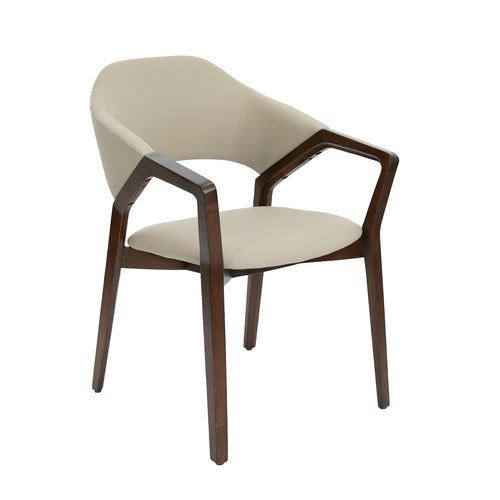 Chair in ecological mink leather