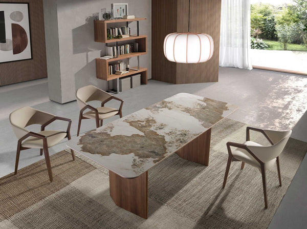 Chair in ecological mink leather