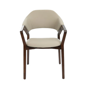 Chair in ecological mink leather
