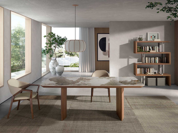 Chair in ecological mink leather