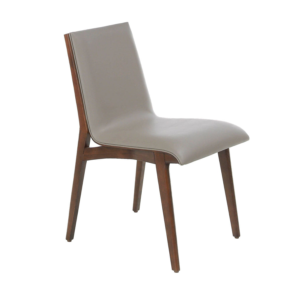 Chair in dark mink eco-leather