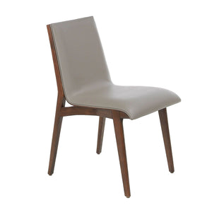 Chair in dark mink eco-leather