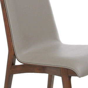 Chair in dark mink eco-leather