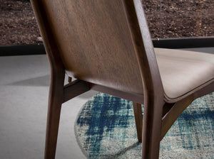 Chair in dark mink eco-leather