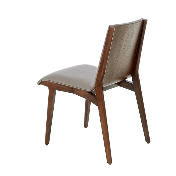 Chair in dark mink eco-leather