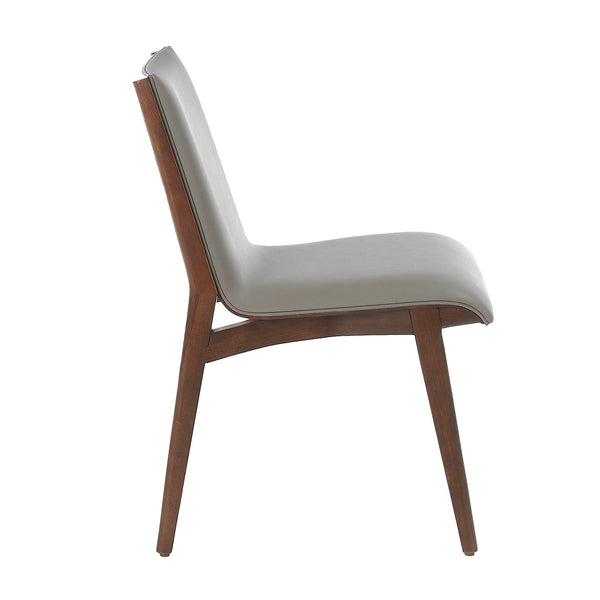 Chair in dark mink eco-leather