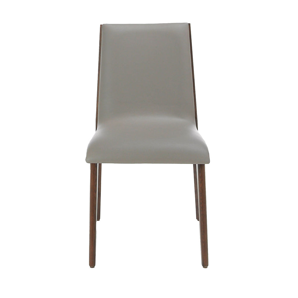 Chair in dark mink eco-leather