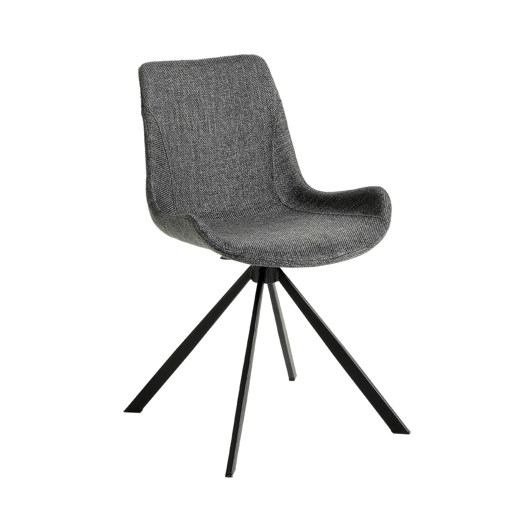 Swivel chair in dark gray fabric