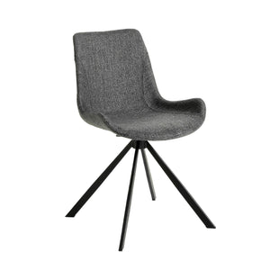 Swivel chair in dark gray fabric