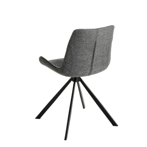 Swivel chair in dark gray fabric
