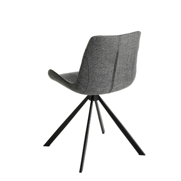 Swivel chair in dark gray fabric