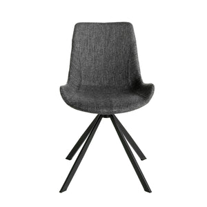 Swivel chair in dark gray fabric