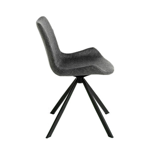 Swivel chair in dark gray fabric