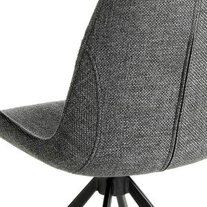 Swivel chair in dark gray fabric