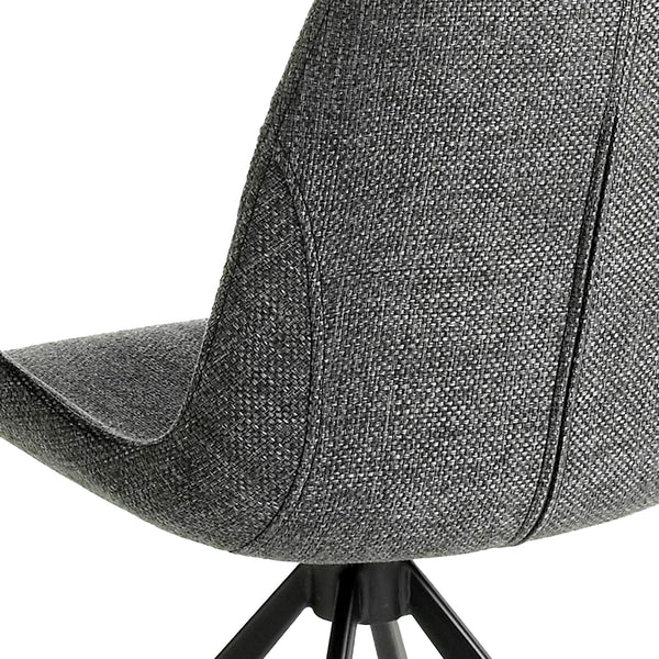 Swivel chair in dark gray fabric