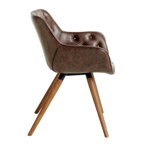 Chocolate brown eco-leather chair