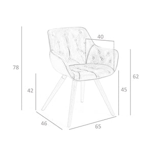 Chocolate brown eco-leather chair