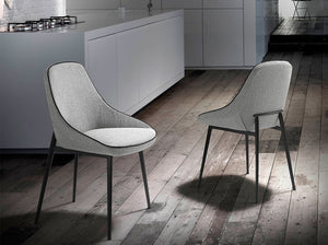 Chair in gray fabric