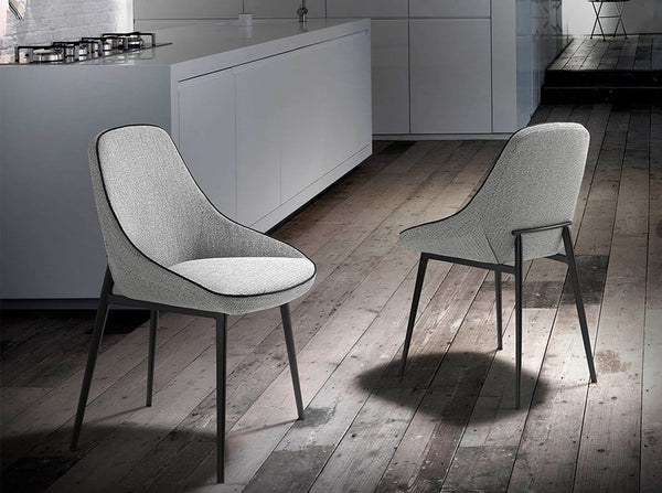 Chair in gray fabric