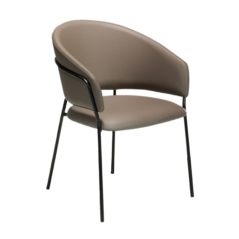 Dark mink eco-leather chair