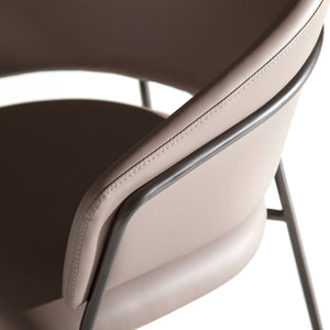 Dark mink eco-leather chair