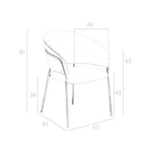 Dark mink eco-leather chair
