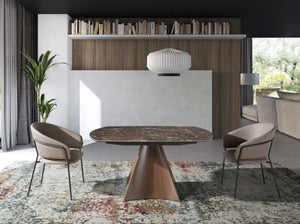 Dark mink eco-leather chair