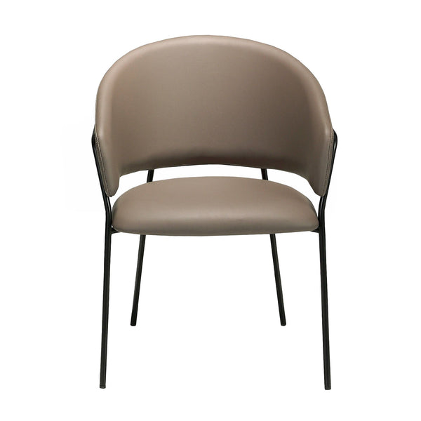 Dark mink eco-leather chair