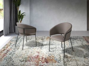 Dark mink eco-leather chair