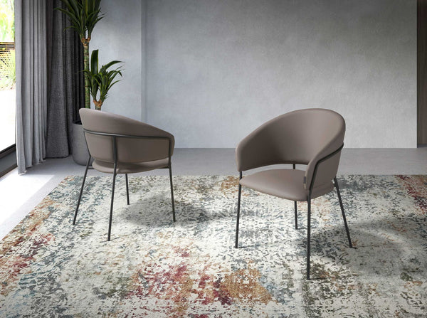 Dark mink eco-leather chair