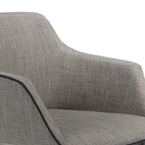 Gray fabric bench