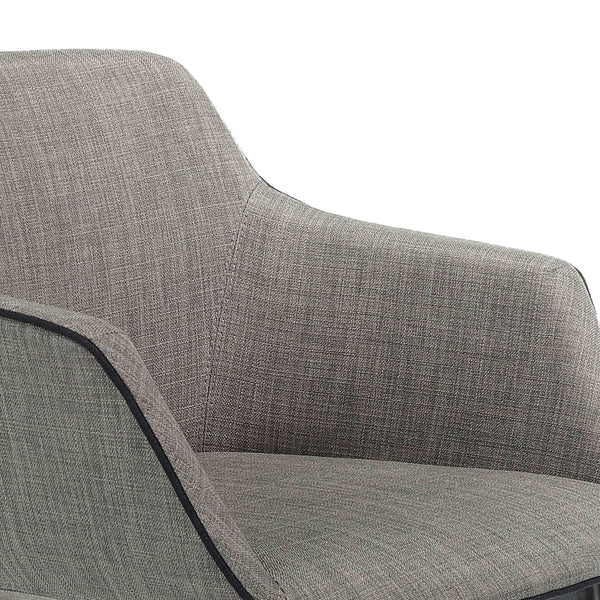 Gray fabric bench