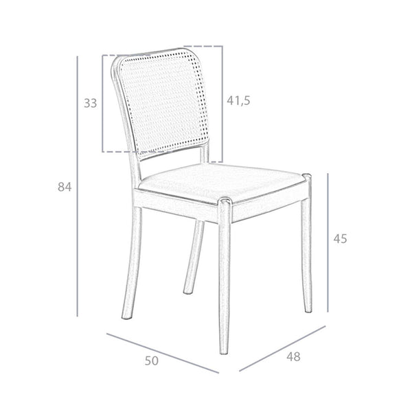 Black eco-leather and wicker chair