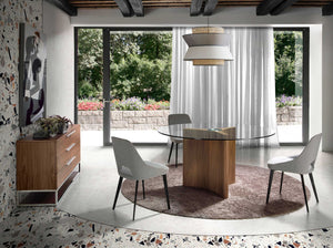 Chair in gray fabric