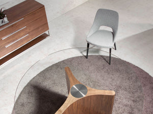 Chair in gray fabric