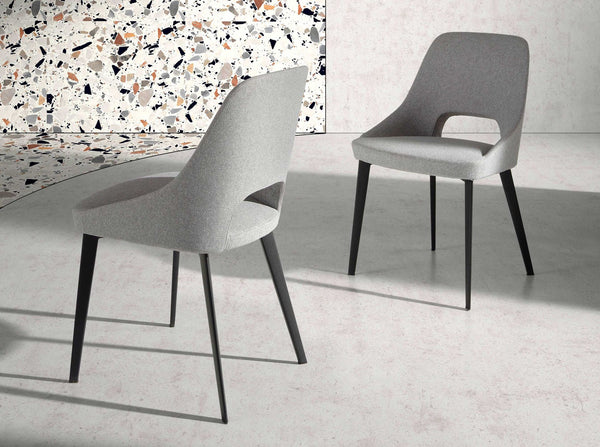 Chair in gray fabric