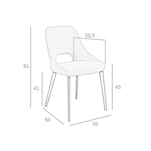 Chair in gray fabric