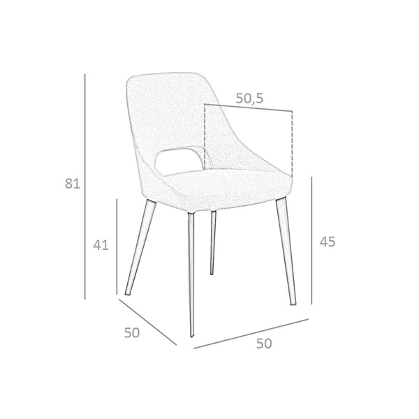 Chair in gray fabric