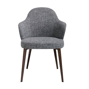 Chair in dark gray fabric and eco-leather