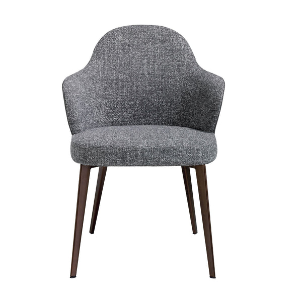 Chair in dark gray fabric and eco-leather