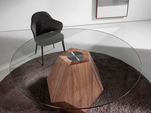 Chair in dark gray fabric and eco-leather