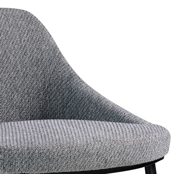 Gray fabric bench