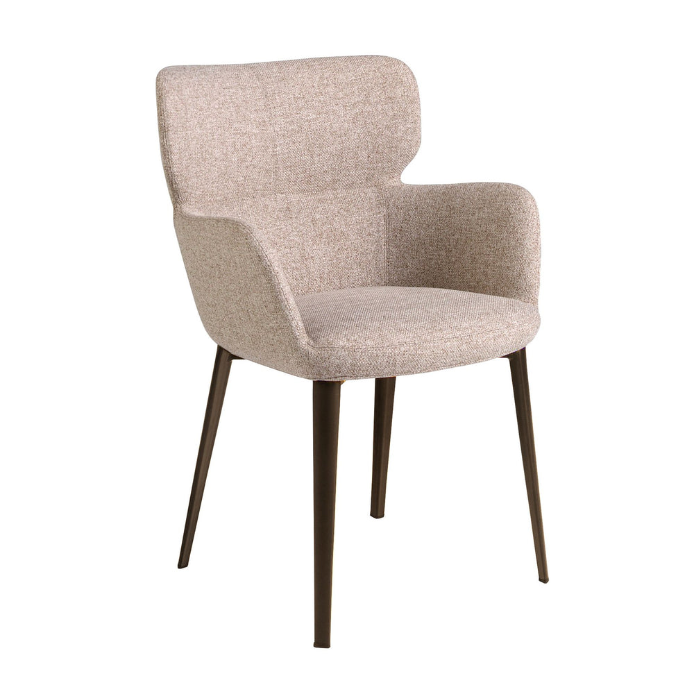 Chair in brown marbled fabric
