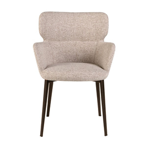 Chair in brown marbled fabric