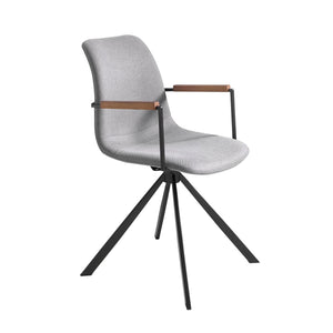 Swivel chair in dark gray fabric